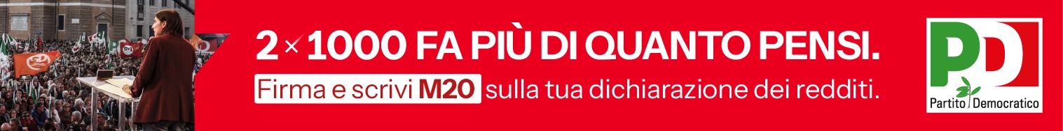 2x1000 fa piu di quanto pensi. Firma e scrivi M20.
