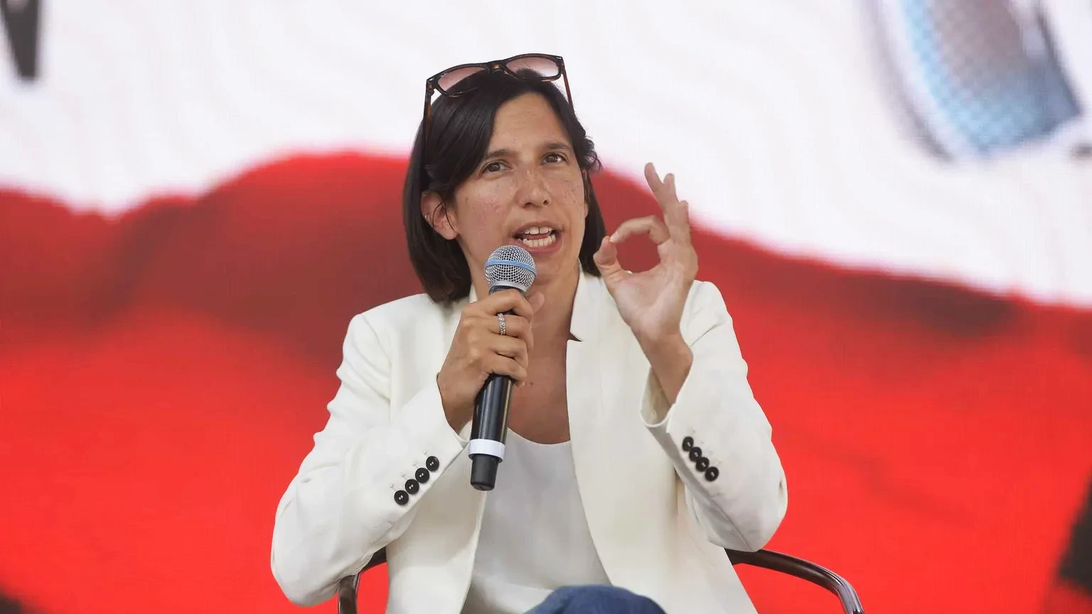 Elly Schlein durante un intervento pubblico